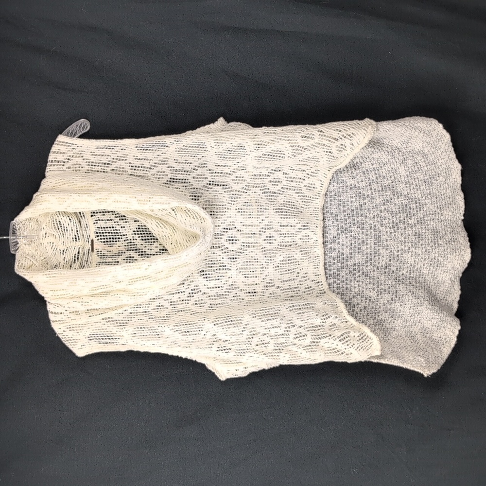 VTG FREE PEOPLE COWL NECK WHITE VEST